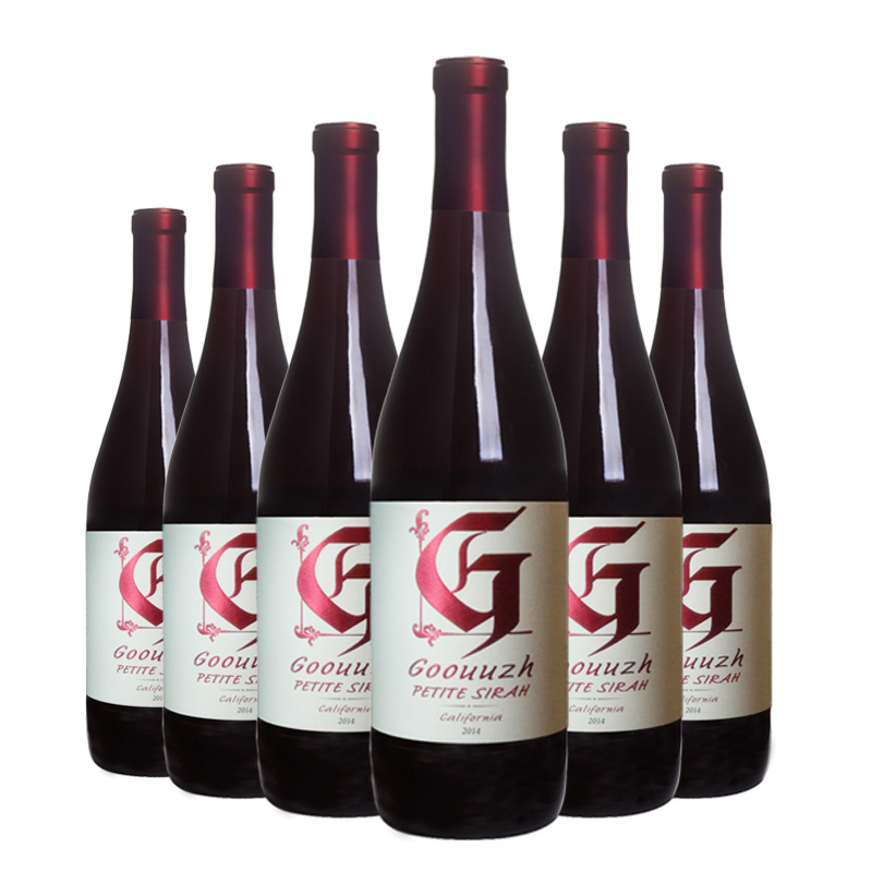 歌如诗【美国红酒大赛银奖】美国加州原瓶进口干红葡萄酒 750ml*6瓶 小西拉礼盒装