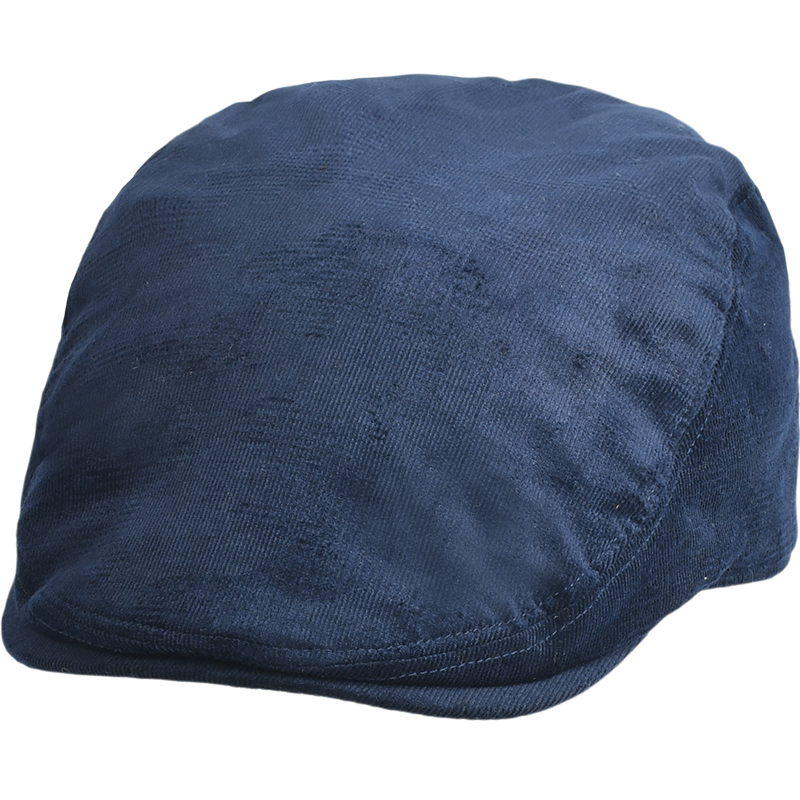 卡蒙（Kenmont）燈芯絨中老年鴨舌帽子冬天男士潮戶外百搭休閑貝雷帽英倫2717 藏青色 均碼 58.5cm
