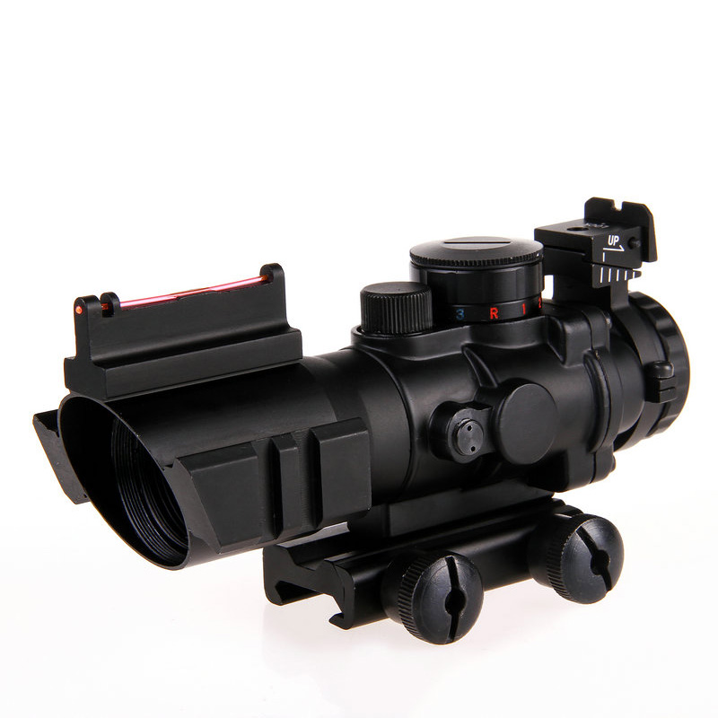 spike 4x32光纤瞄准镜 抗震短瞄 4倍海螺 光学瞄准镜 4倍棱镜 单个