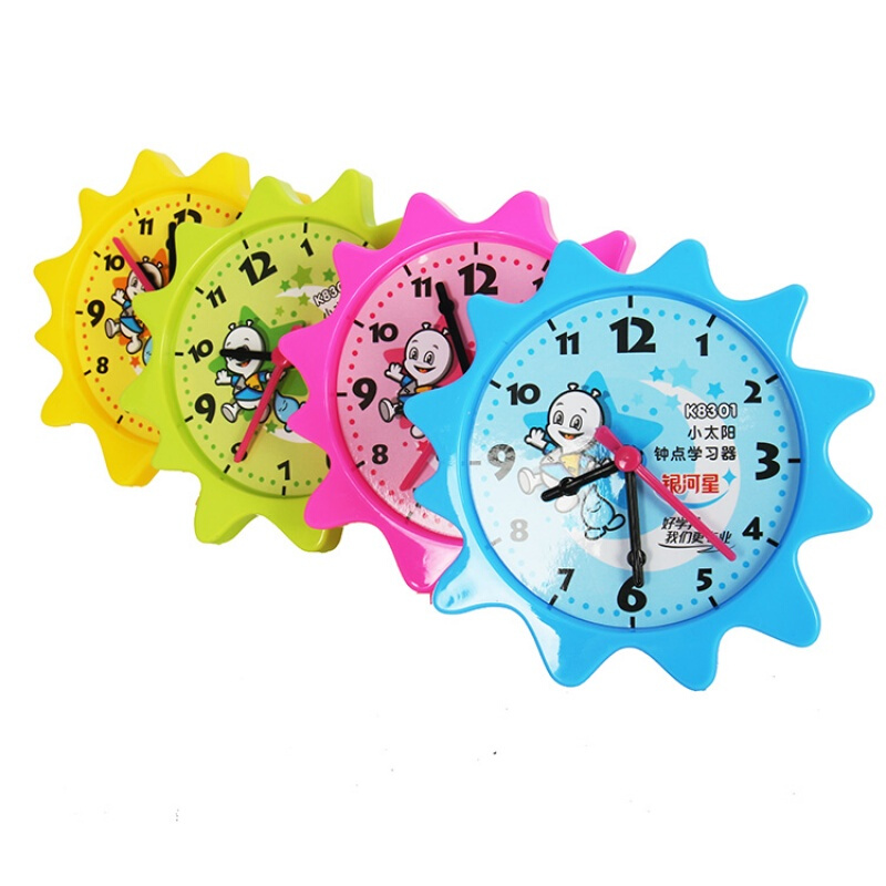 小学生一年级时钟儿童教具认识时间模具早教 8301小太阳(颜色随机一个