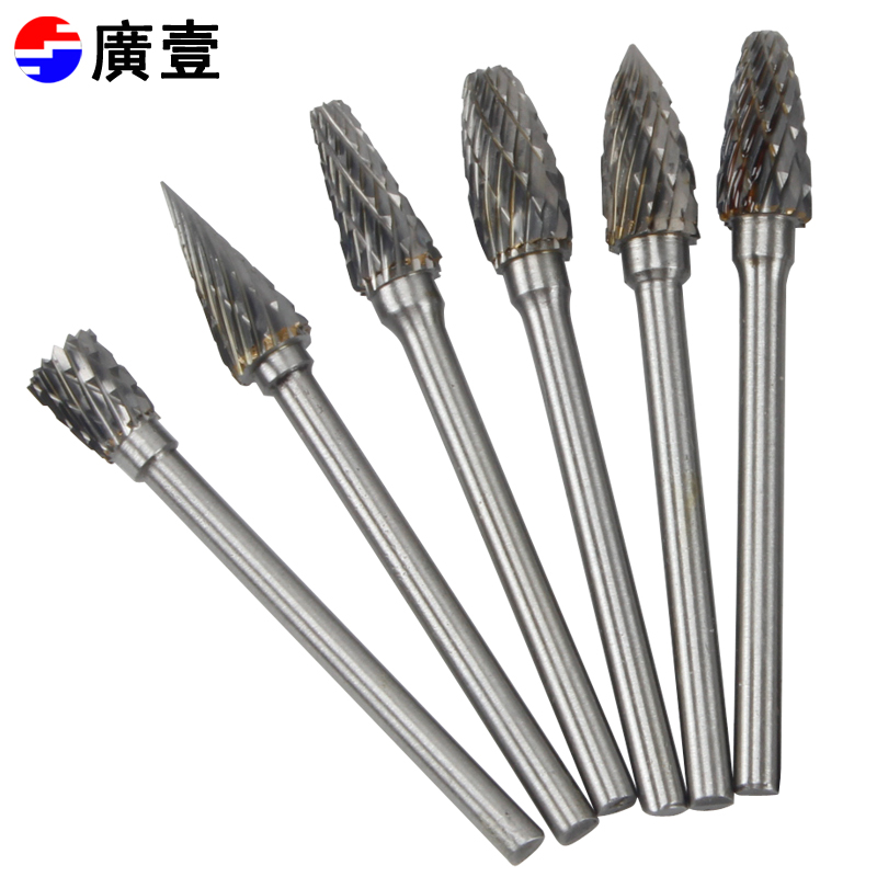 广一3*6mm加硬钨钢硬质合金旋转锉 钨钢打磨头铣刀钨钢滚磨刀磨头