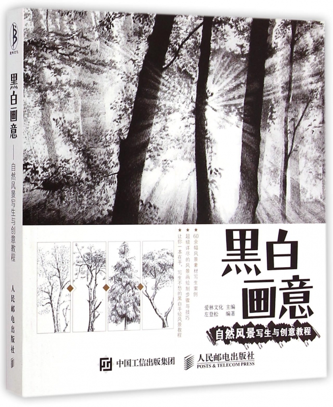 黑白画意(自然风景写生与创意教程)