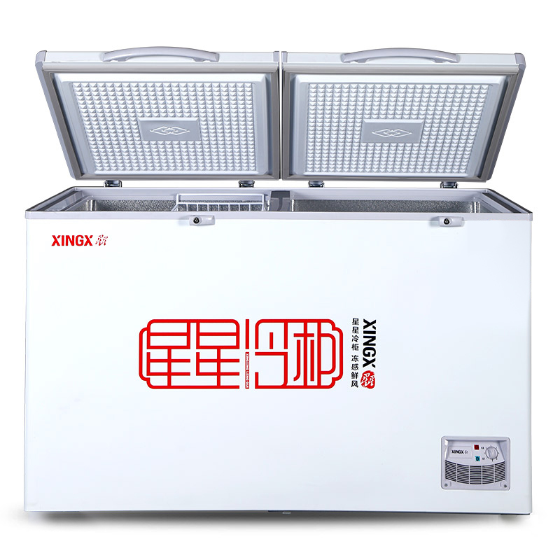 星星（XINGX）370升双温双箱商用大容量卧式冰柜 冷藏冷冻雪糕柜冷柜家用冰箱 BCD-370E