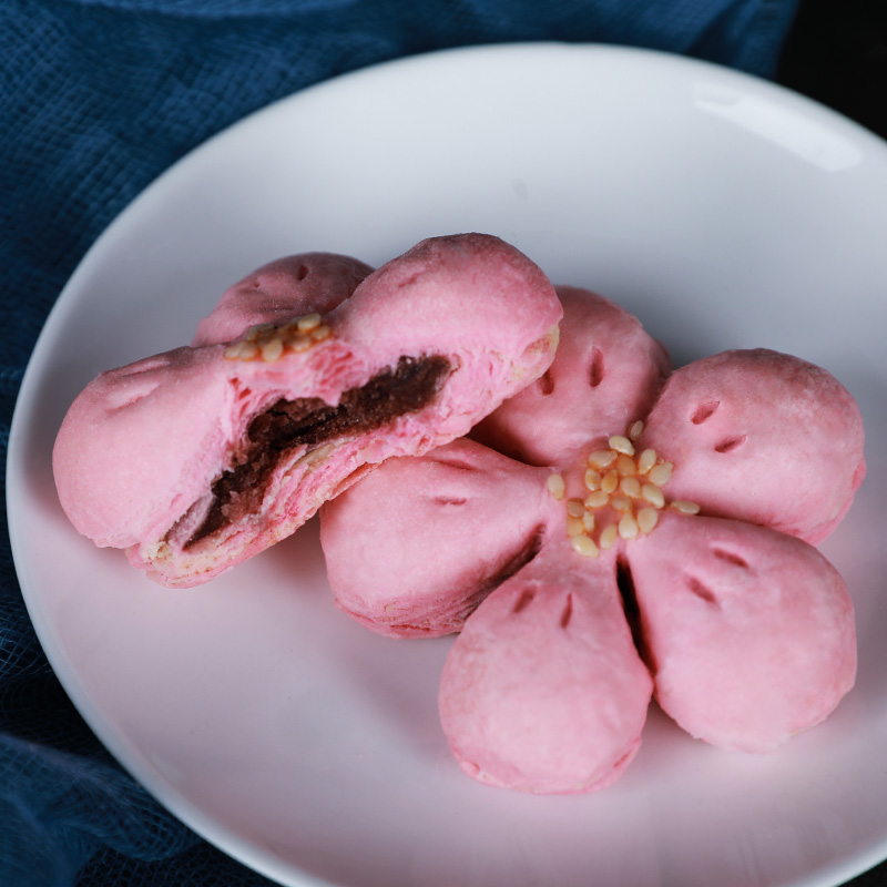 yotime 休闲零食网红糕点桃花酥红豆沙馅鲜花饼 喜饼桃花饼早餐小吃