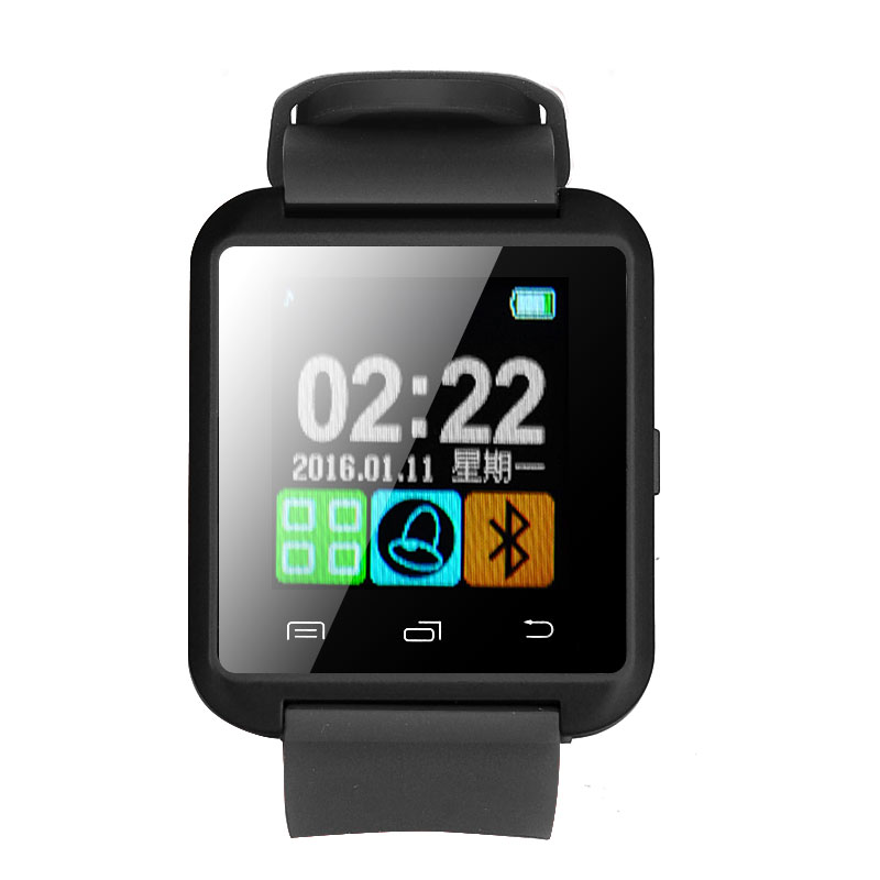 Bejoy 智能手表蓝牙视频触摸计步器 电子阅读显示 智能手环 黑色
