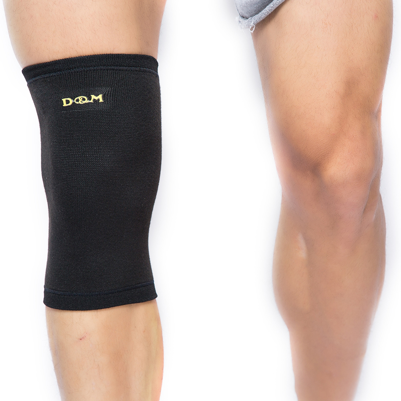 D&M运动护膝男半月板膝盖女跑步篮球网球羽毛球护具轻薄透气日本821黑L(36-42cm)一只装