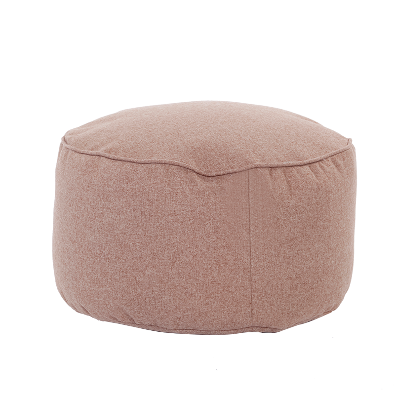 LUCKYSAC懒人沙发配套搁脚凳45*25cm 单人布艺沙发垫脚凳子换鞋凳脚踏 绒麻亚麻棕