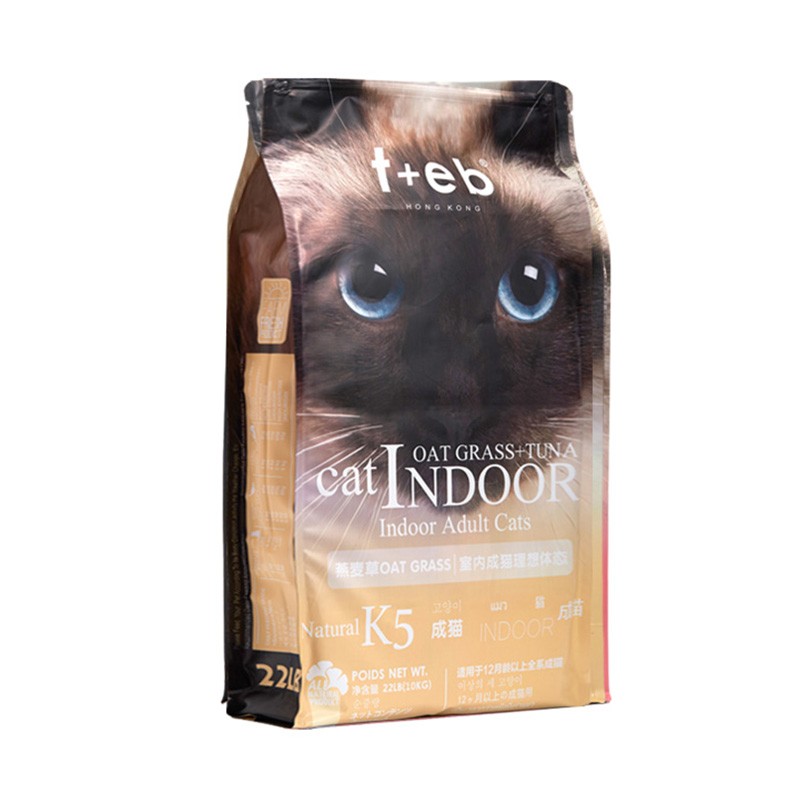 汤恩贝 (TEB)宠物猫粮K5室内成猫猫粮 BK5成猫粮22LB/10kg