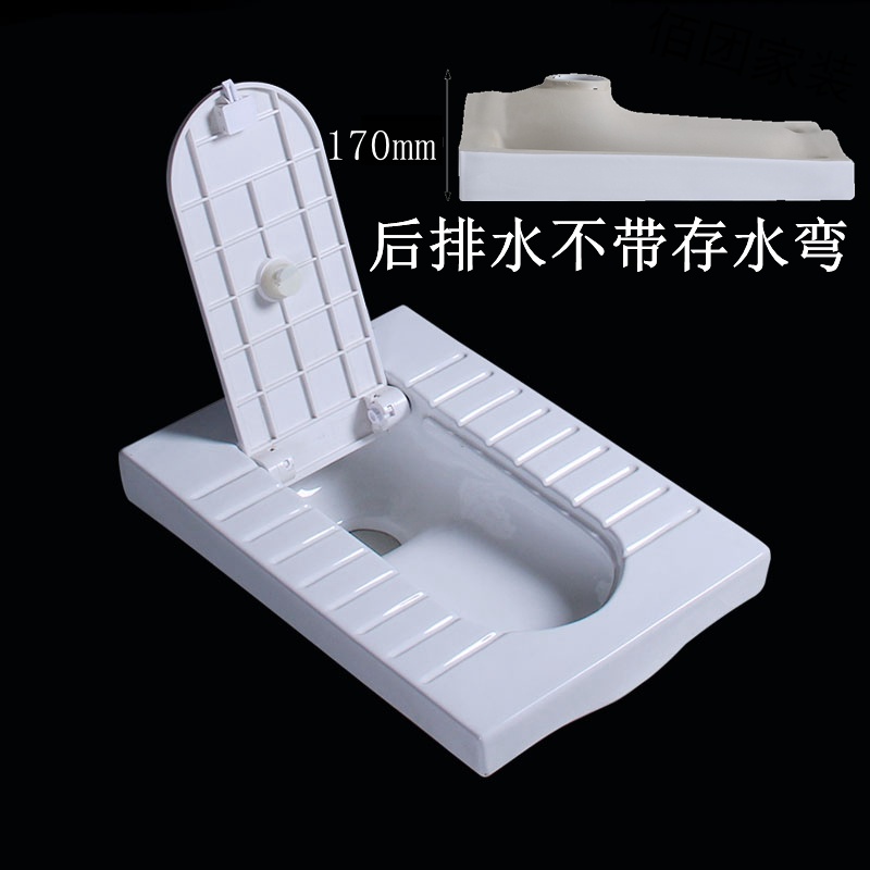 带盖子蹲便器 隐藏式水箱 埋墙入墙暗藏式水箱 带盖板