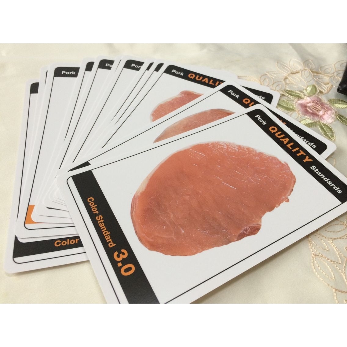 nppc肉色测定用标准比色板/肉比色卡/肉色板/猪肉比色卡 npp 猪肉比