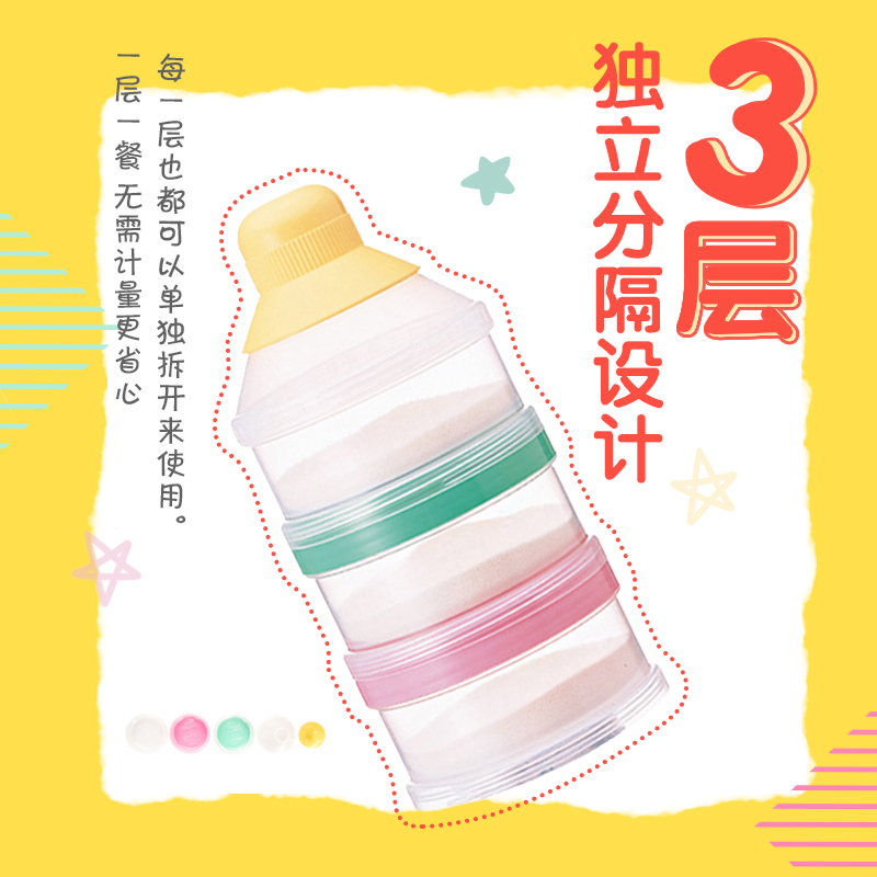 贝亲Pigeon奶粉盒三层独立分装储存这款是日本原装的？
