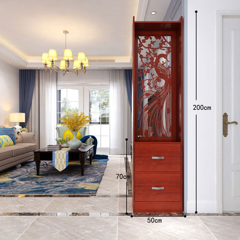 中式屏风隔断客厅简约现代欧式镂空双面进门玄关隔断柜酒柜鞋架 高200