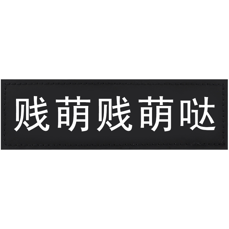 哈宝哈贝 宠物k9牵引绳胸背带魔术贴字帖 狗狗个性装饰字帖文字贴标