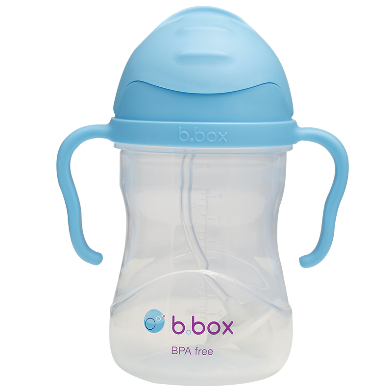 b.box 澳洲 第三代婴儿童吸管水杯 240ml 天蓝色（bbox吸管杯 宝宝重力球学饮杯）