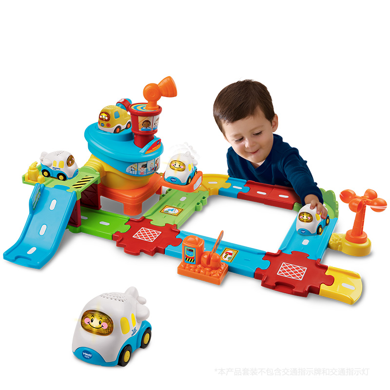伟易达（VTech）神奇轨道车飞机场 玩具男孩玩具玩具 飞机模型小孩声光轨道礼品