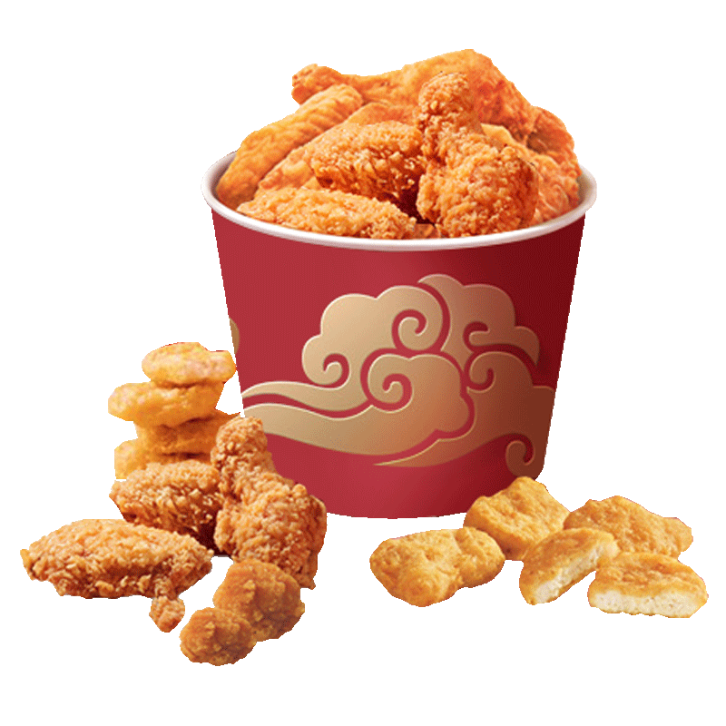 fovo foods 凤祥食品 炸鸡家庭桶组合装 500g*4袋(鸡米花500g 乐享鸡