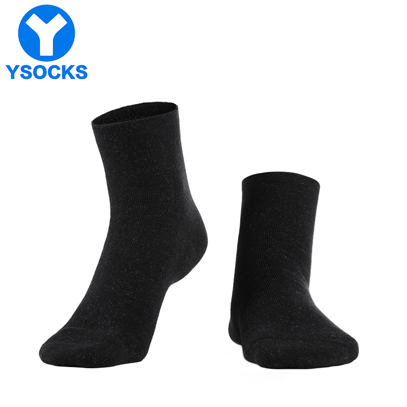 YSOCKS女士专利防臭袜子春夏薄款纯银纤维抗菌棉中筒短袜船隐形棉袜元素 经典抗菌女中筒6双（黑色3双浅灰3双） 均码