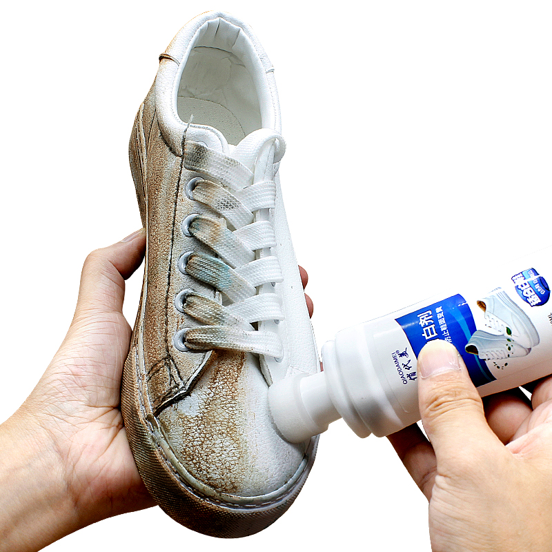 俏代美清洁剂100ML+增白剂100ML网鞋发黄可以刷干净吗？