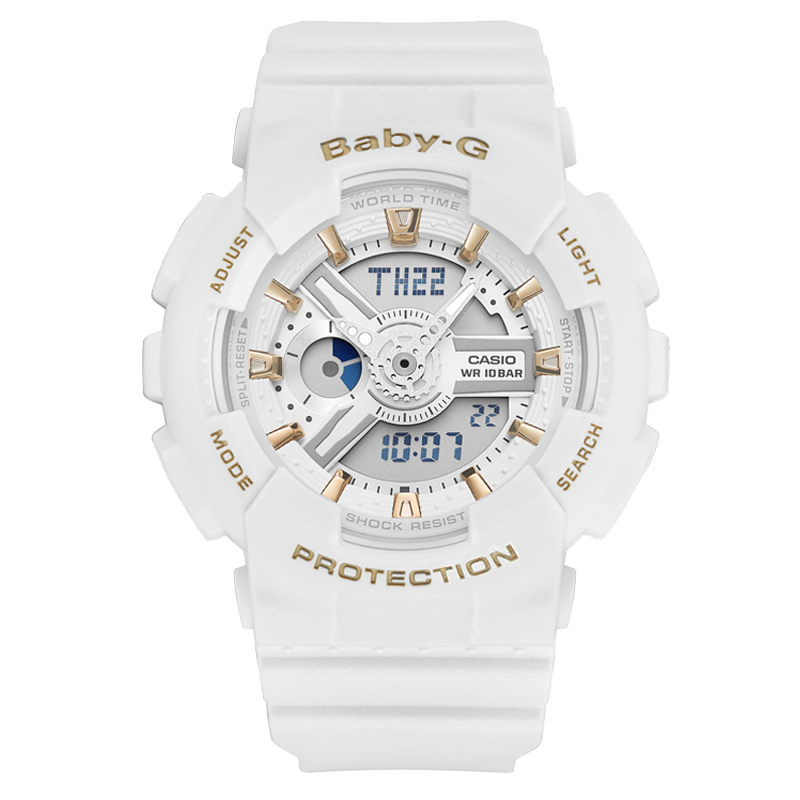 卡西歐(CASIO)手表女BABY-G潮流夜跑運(yùn)動學(xué)生手表送女友禮物BA-110XGA-7A1