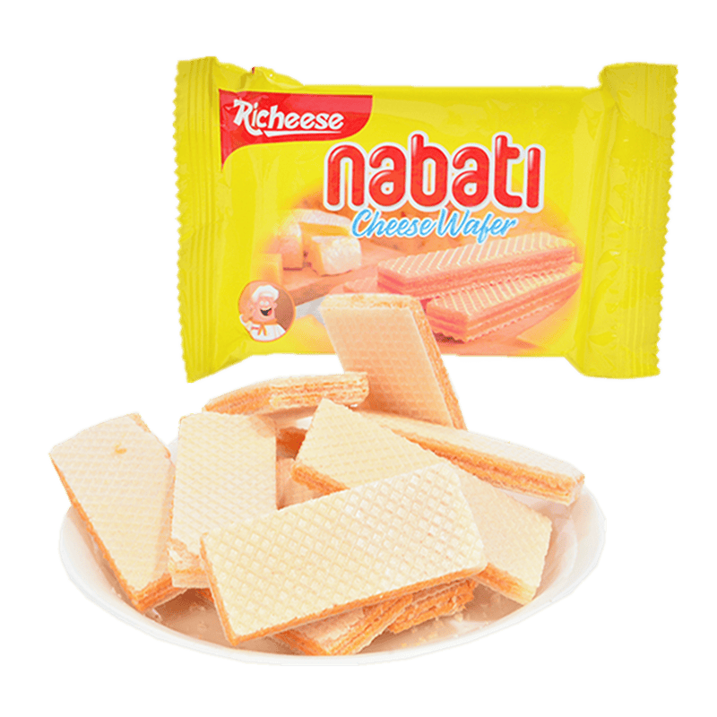 宗彬食品印尼进口奶酪味夹心威化饼干25g纳宝帝nabatl威化饼 5包 收藏