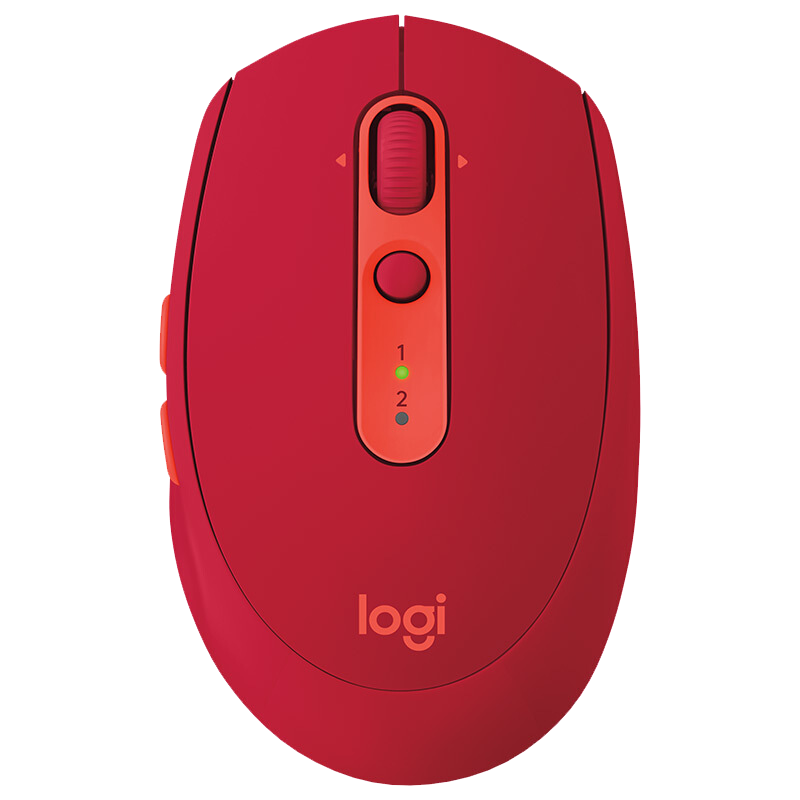 罗技（Logitech）M585无线蓝牙鼠标双模连接flow跨屏技术苹果mac安卓平板手机办公便携 M585宝石红