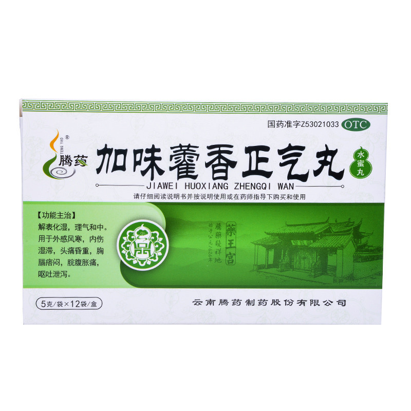 腾药 加味藿香正气丸(水蜜丸) 5g*12袋 3盒