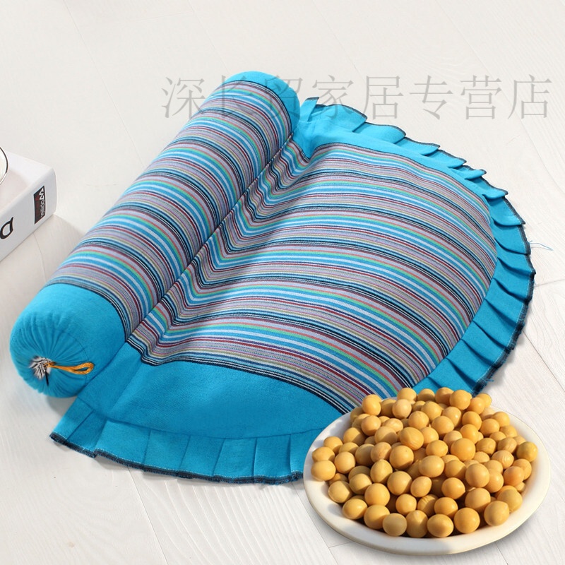 纤丽坊黄豆枕头专用豌黄豆枕头 黄豆YX蓝色