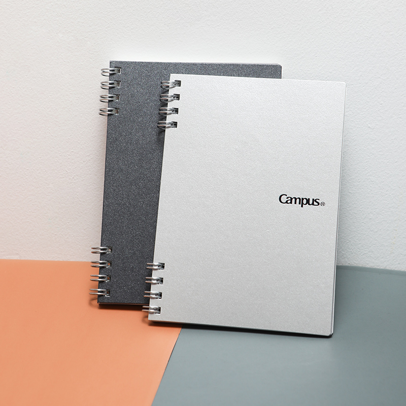 国誉(kokuyo)campus10孔易写双螺旋本线圈本 5mm方格 银色 a5/80页 1