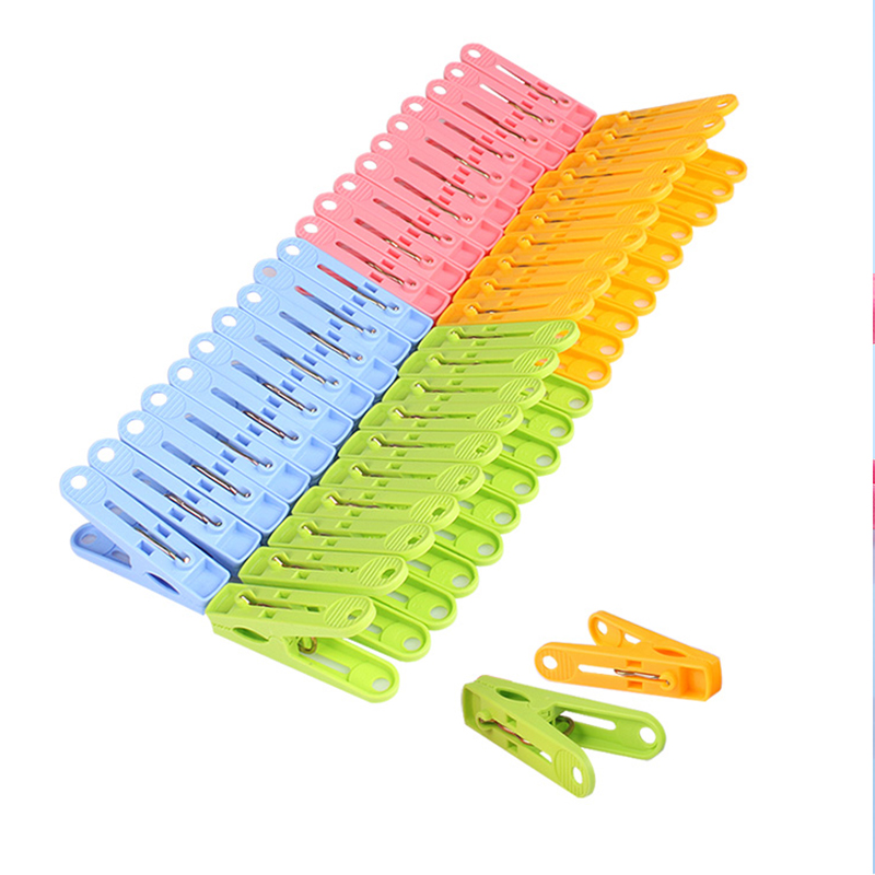 茶花 衣夹晾衣夹裤夹洗衣晾晒夹子多功能晒衣夹衣服夹袜子夹 3袋（共60支）