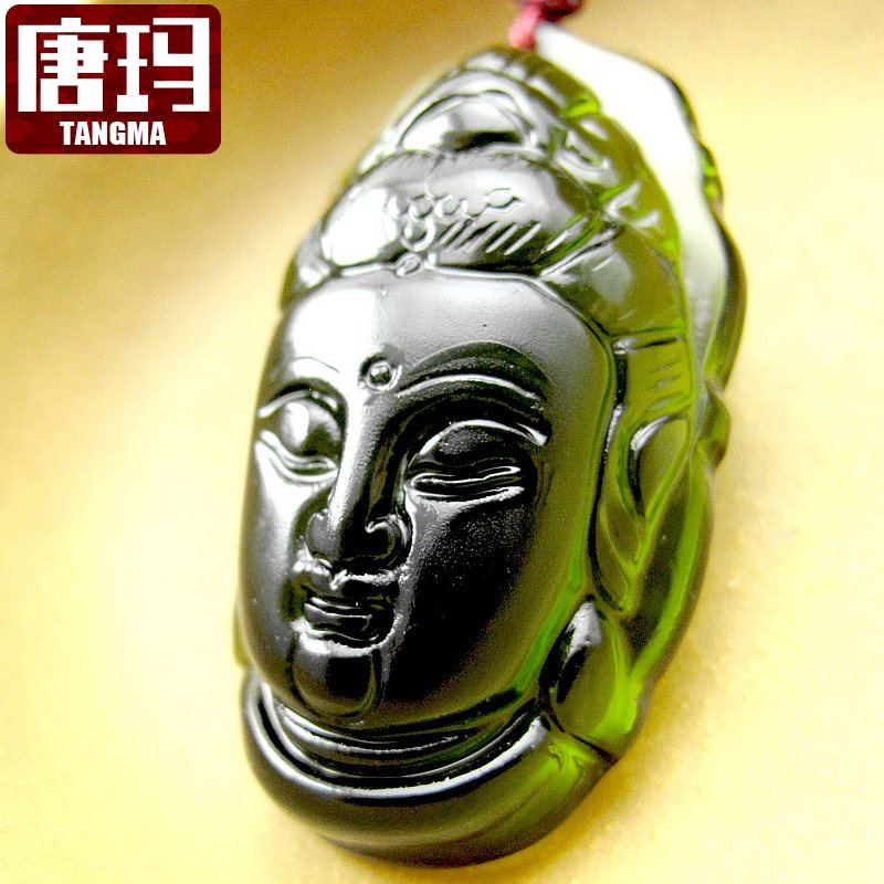 哈妮宝贝honeybaby捷克陨石观音吊坠男女项链玻陨石