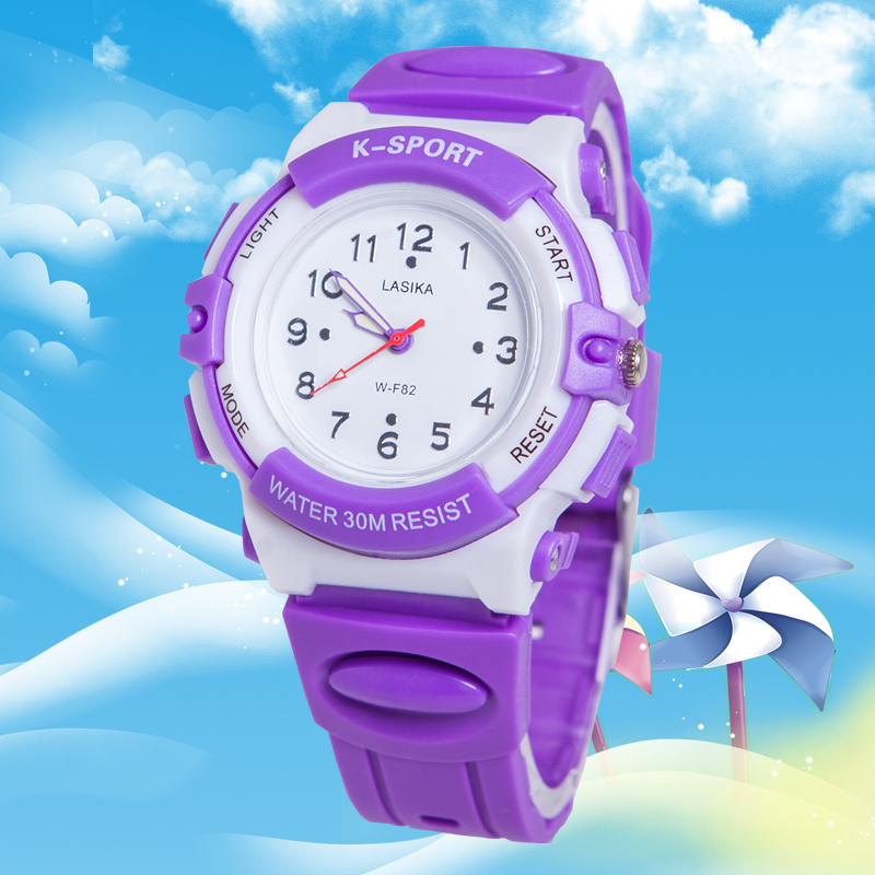 拉斯卡(lasika)国产儿童手表男孩 学生防水石英女表潮流小学生男童女