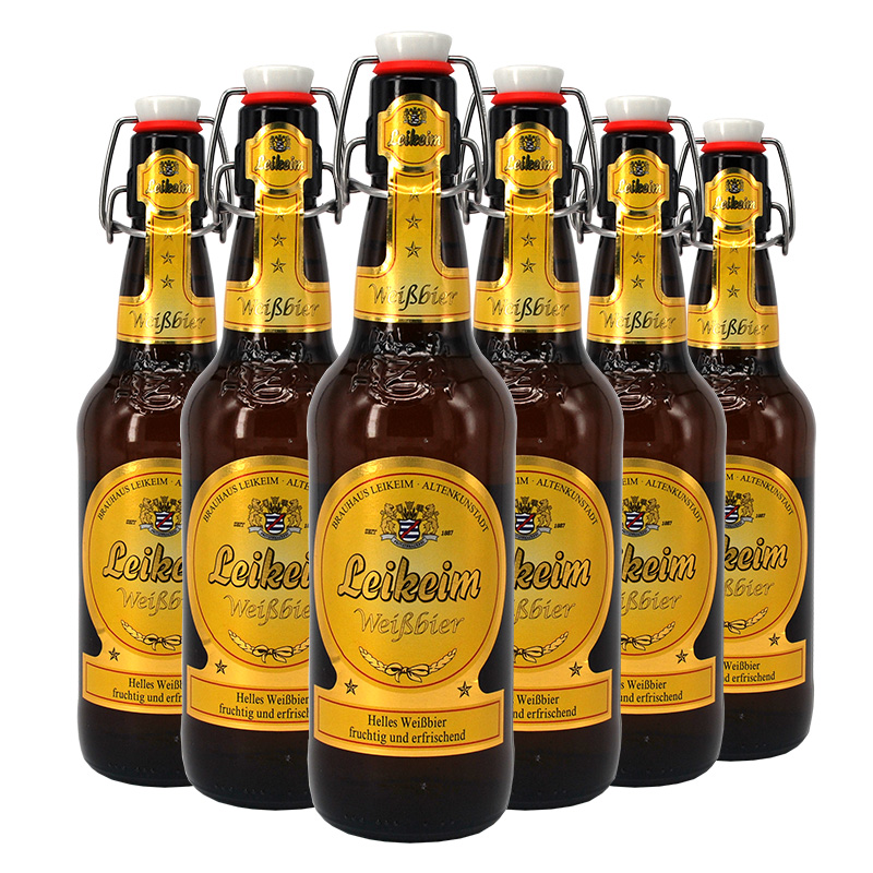 莱科姆德国啤酒小麦白啤酒500ml*6瓶 进口精酿黑啤酒 莱凯姆黑3 白3