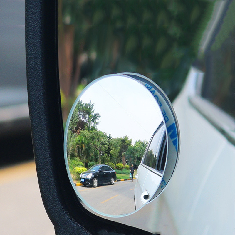 海崎 小圆镜后视镜 玻璃高清无边汽车后视镜倒车小圆镜360度 可调广角