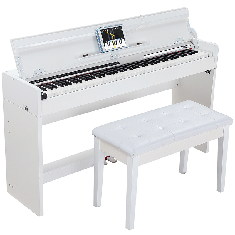 博美（BORMEY）电钢琴智能钢琴88键重锤数码钢琴 【初学推荐】DEP-131J配重白+礼包