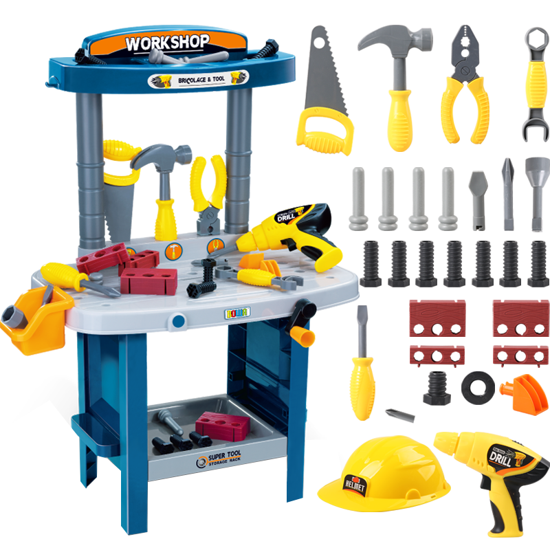 勾勾手 过家家玩具 早教玩具  多功能工程师儿童工具台 男孩玩具 工具桌 3-6岁 7603 生日礼物