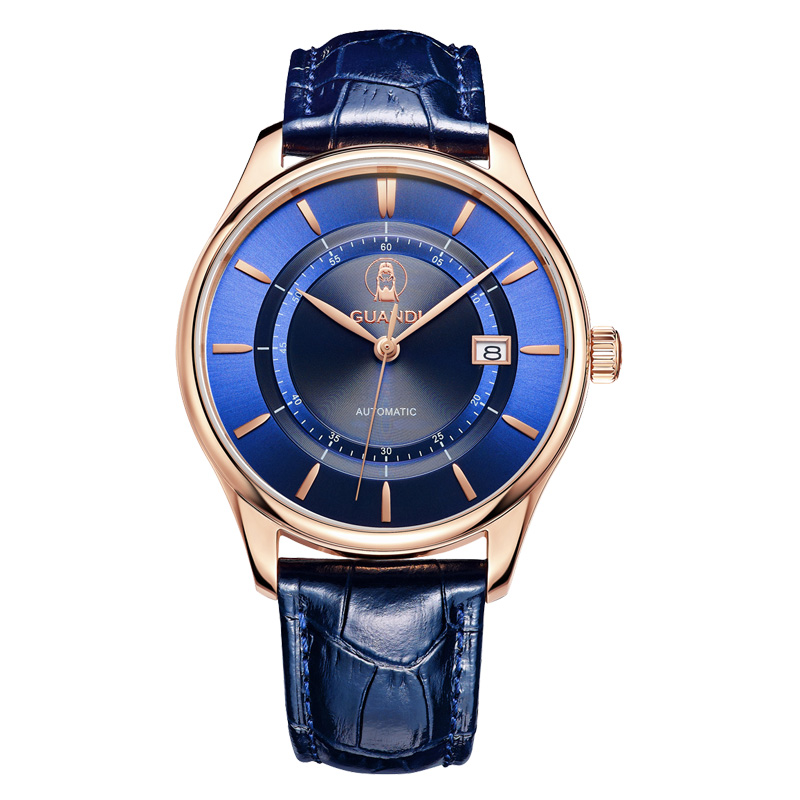 关帝guandi表蓝色进口全自动机械机芯男士手表腕表gc2033 蓝色