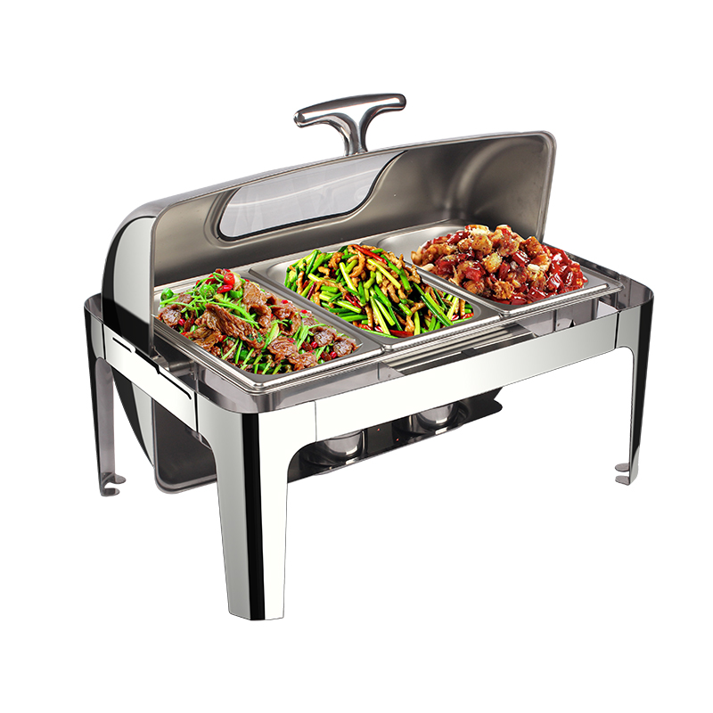 自助餐保温炉布菲炉电加热翻盖酒店商用加厚不锈钢方形早餐保温台