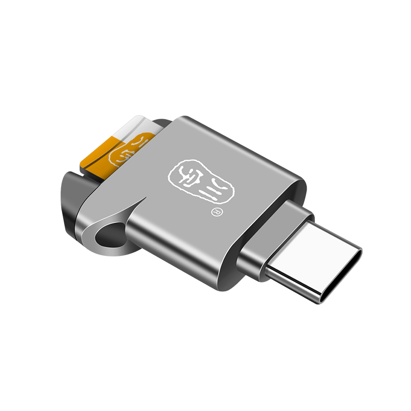 川宇 USB-C高速手机迷你读卡器type-c接口安卓OTG支持TF行车记录仪手机相机存储内存卡