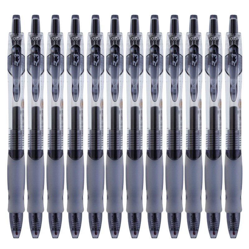 晨光 GP1163 按动中性笔/水性笔办公签字笔 0.5mm 12支装 黑色