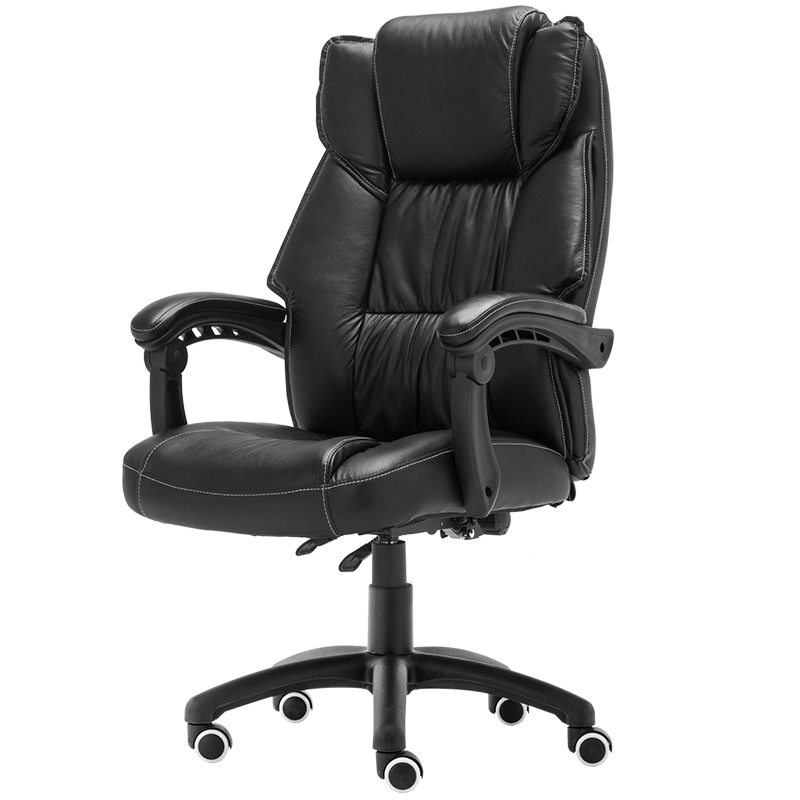 伯力斯 电脑椅 真牛皮可躺老板椅 人体工学办公椅  家用转椅子 头层牛皮MD-002