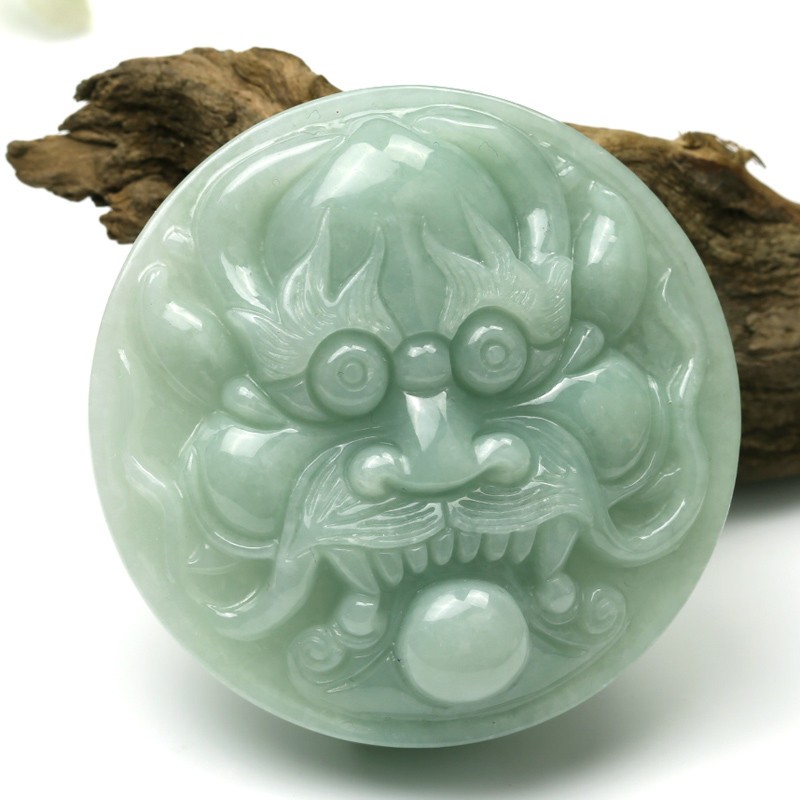 碧凤阁 翡翠玉石龙头皮带扣 男款玉器腰佩尊贵大气玉扣 龙头款