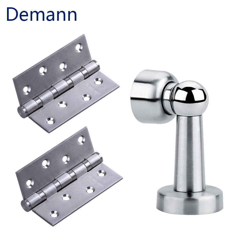 Demann 不锈钢轴承合页/铰链+强磁门吸套餐（两片装）