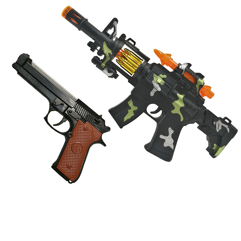 儿童玩具枪1-2-3岁男孩电动声光音乐小号套装宝宝声音灯光枪 组合6(2