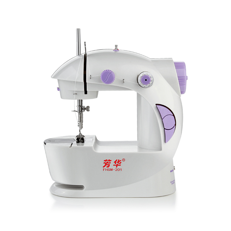 芳华缝纫机201家用电动迷你多功能小型吃厚微型缝纫机多色可选车衣机