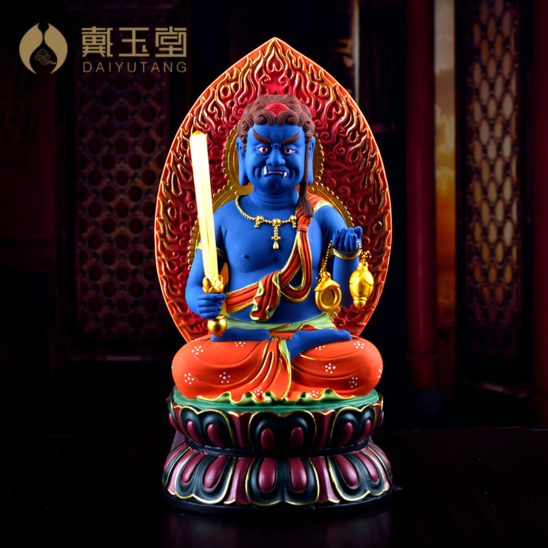 家居供奉生肖鸡本命佛密宗八大明王不动明王 d21-23b 不动尊菩萨 彩色