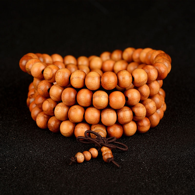 桃木手链佛珠念珠108颗手链手串项链毛衣链汽车挂件档位珠 珠径0.