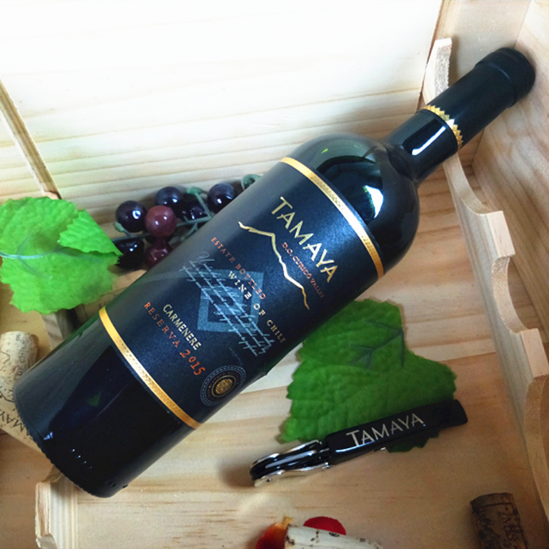 智利原瓶进口红酒(tamaya)大玛雅品牌 总统之选卡曼尼干红葡萄酒750ml