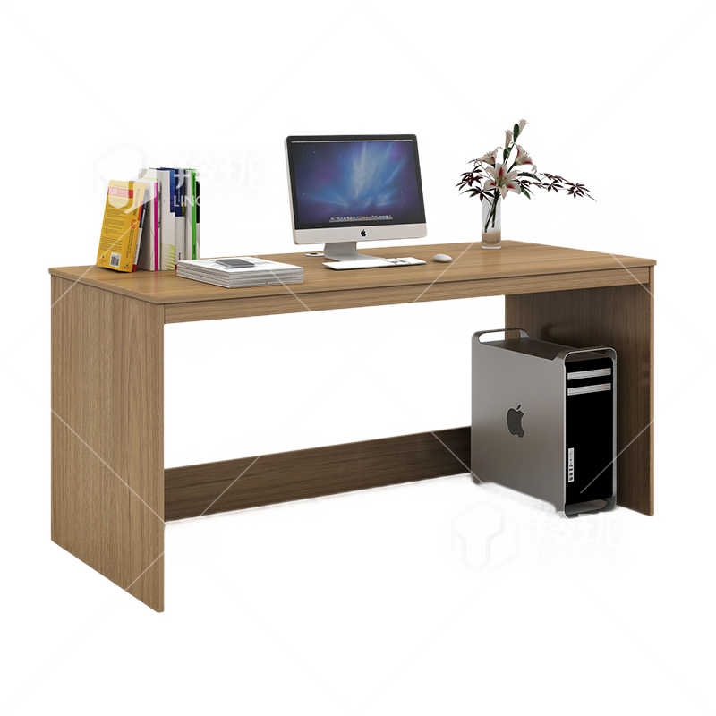 迈亚家具 屏风职员办公桌椅组合简约现代电脑桌办工作位员工桌 暖白配黄柚木色 1.2*1.2 双人位   无高柜