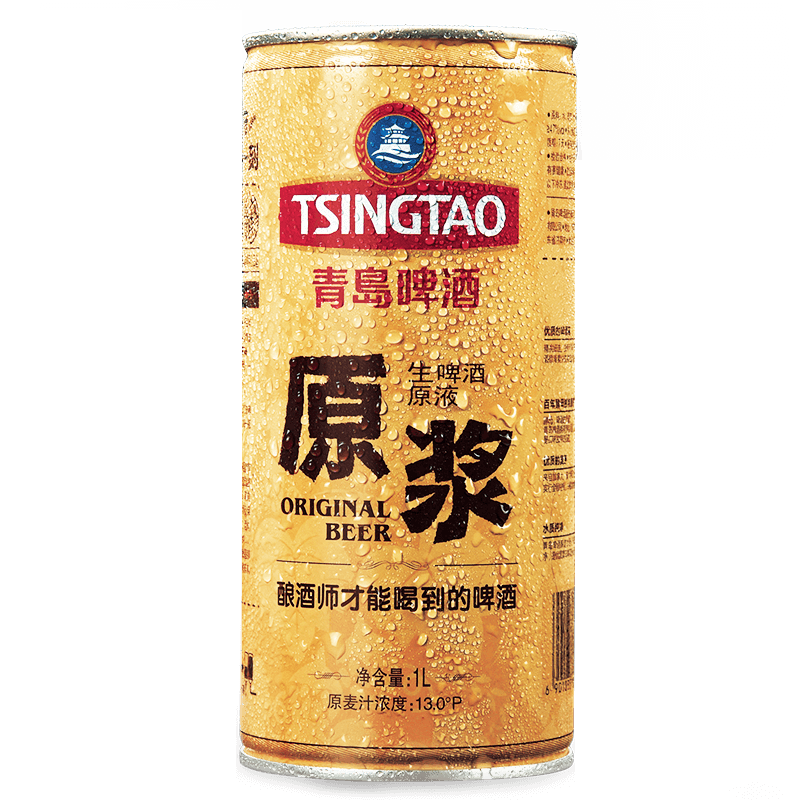 TSINGTAO 青岛啤酒 原浆啤酒 1L*4罐