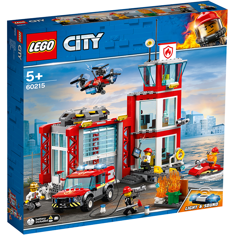 乐高(LEGO)积木 城市系列CITY 60215 城市消防局 5岁+ 儿童玩具 男孩女孩新年礼物